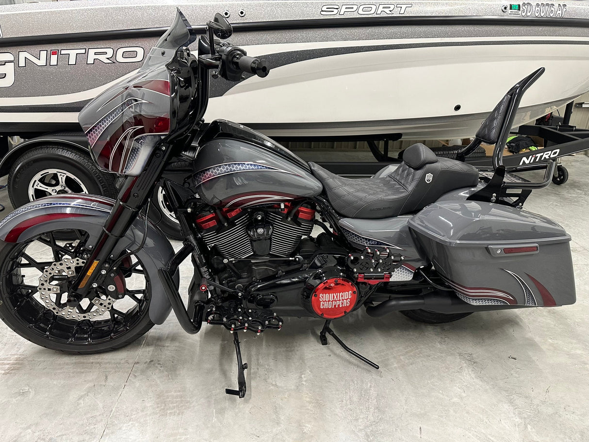 Siouxicide Choppers Villain Street Glide Handlebars - 1 1/2 in, 12 in, For 2024-Up Street Glide, Black