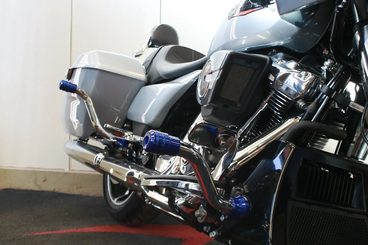Siouxicide Choppers Sidewinderz Black, Steel Black Solid Black, Rear For Harley Touring 2009-2023