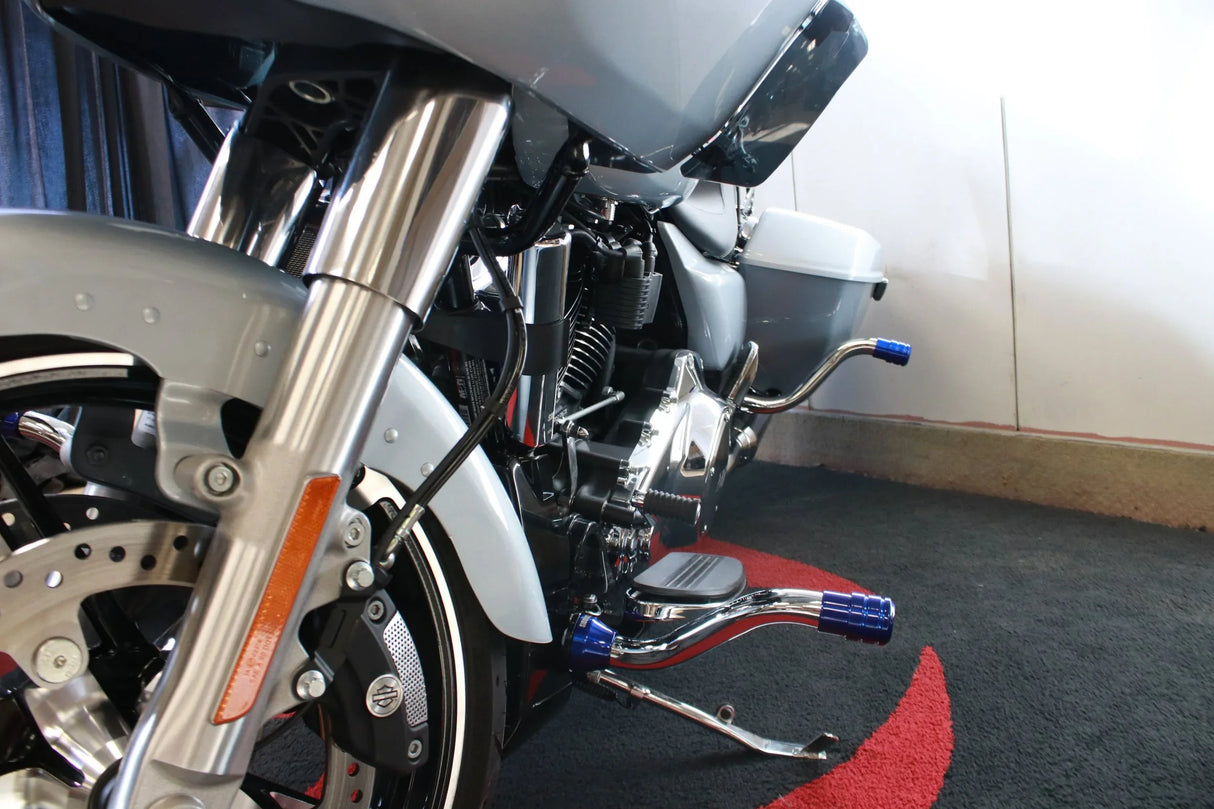 Siouxicide Choppers Sidewinderz Chrome, Billet Aluminum Translucent Lolli Pop Red, Front Lower For Harley Touring 2009-2023