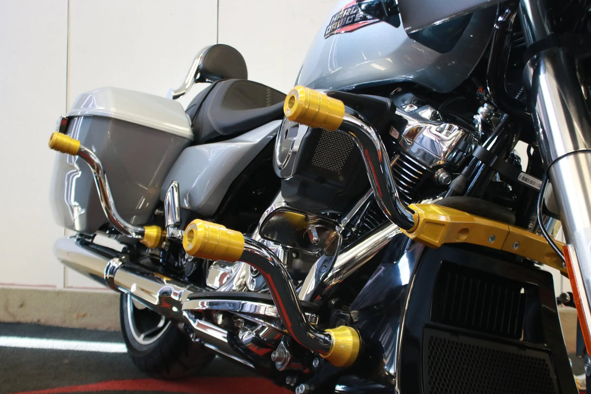 Siouxicide Choppers Sidewinderz Black, Steel Black Solid Black, Rear For Harley Touring 2009-2023