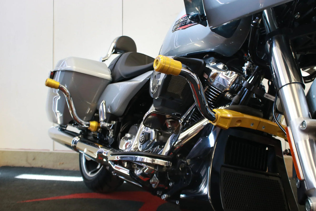 Siouxicide Choppers Sidewinderz Chrome, Billet Aluminum Solid Black, Front Upper & Front Lower & Rear For Harley Touring 2009-2023