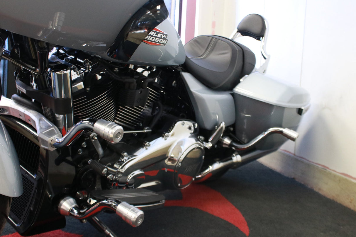 Siouxicide Choppers Sidewinderz Chrome, Steel Black Translucent Blue, Front Upper For Harley Touring 2009-2023