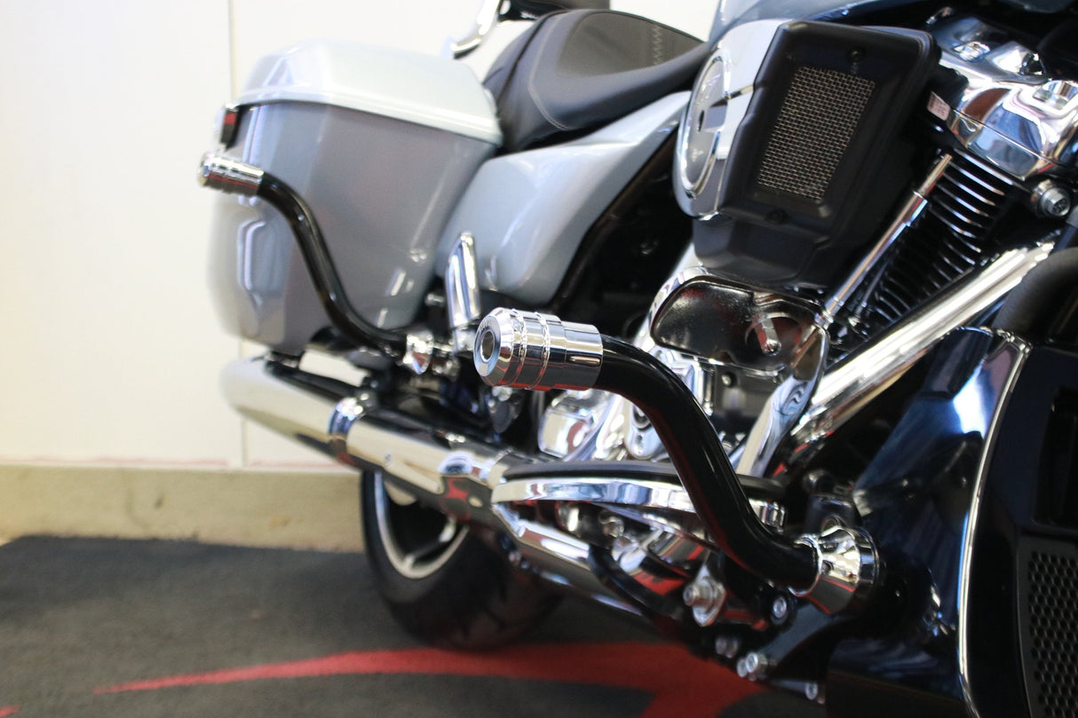Siouxicide Choppers Sidewinderz Chrome, Steel Black Translucent Blue, Front Lower & Front Upper For Harley Touring 2009-2023