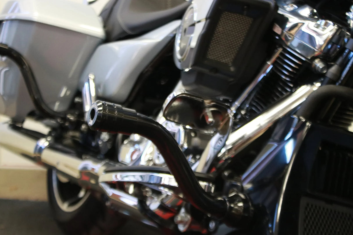 Siouxicide Choppers Sidewinderz Black, Steel Black Solid Black, Rear For Harley Touring 2009-2023