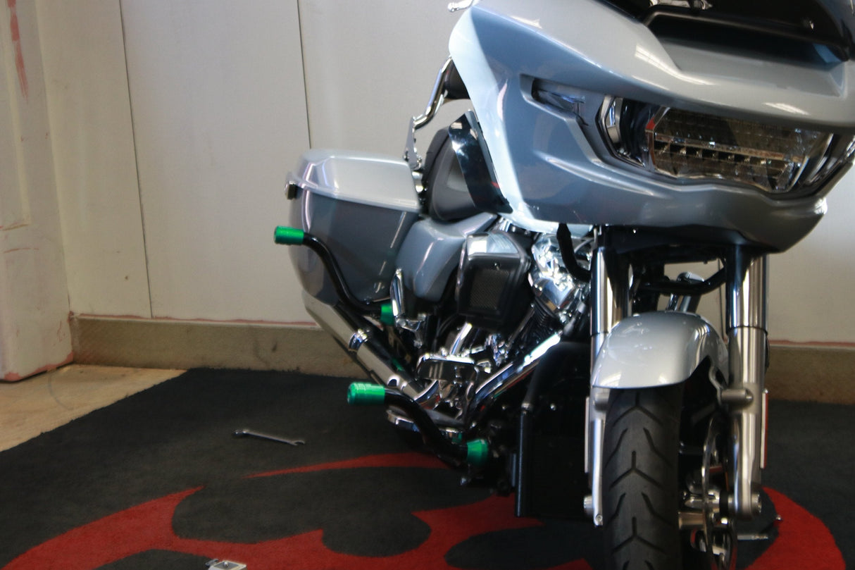Siouxicide Choppers Sidewinderz Black, Billet Aluminum Translucent CVO Red, Front Upper & Front Lower & Rear For Harley Touring 2009-2023
