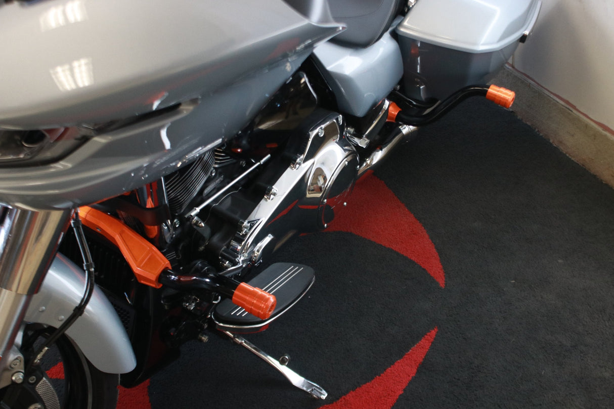 Siouxicide Choppers Sidewinderz Chrome, Steel Black Translucent Blue, Front Lower & Front Upper For Harley Touring 2009-2023