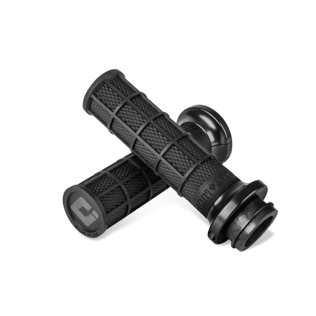 Kraus ODI V-Twin Lock-On Hart-Luck Signature Full-Waffle Grip Set - V31HTW-BB-B