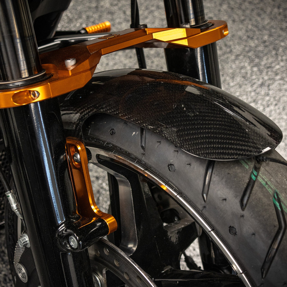 Original Garage Moto OG Bagger Shorty Carbon Fiber Fender Kit For Harley Touring 2024-2026