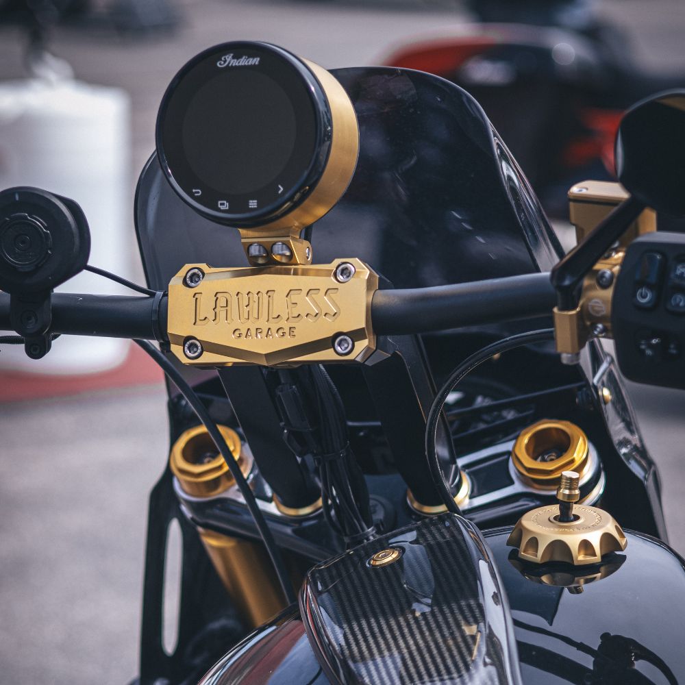 Indian Motorcycles Chief Gold Billet Gauge Pod
