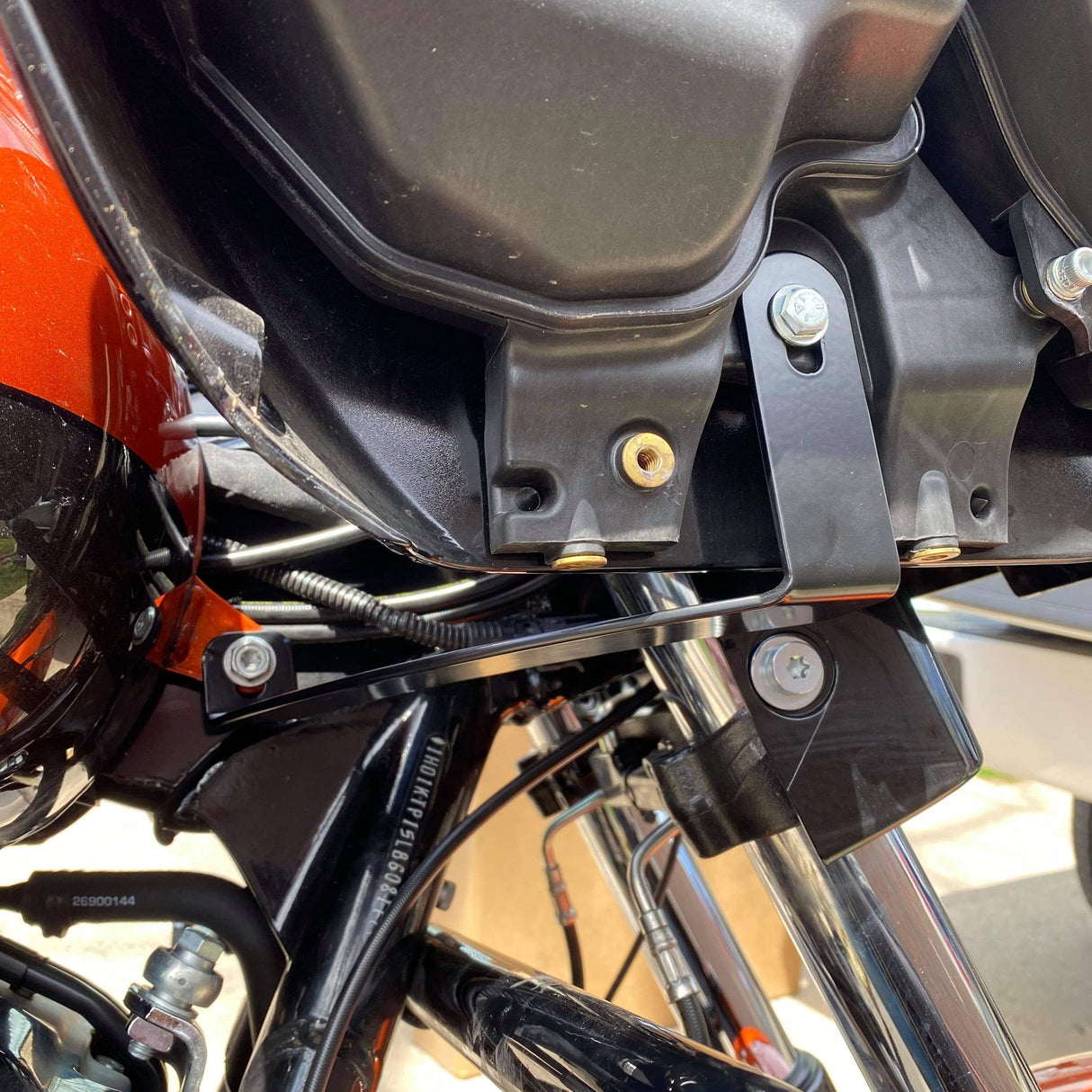 Original Garage Moto OG Road Glide Fairing Support Brackets - C-AC-02-BK