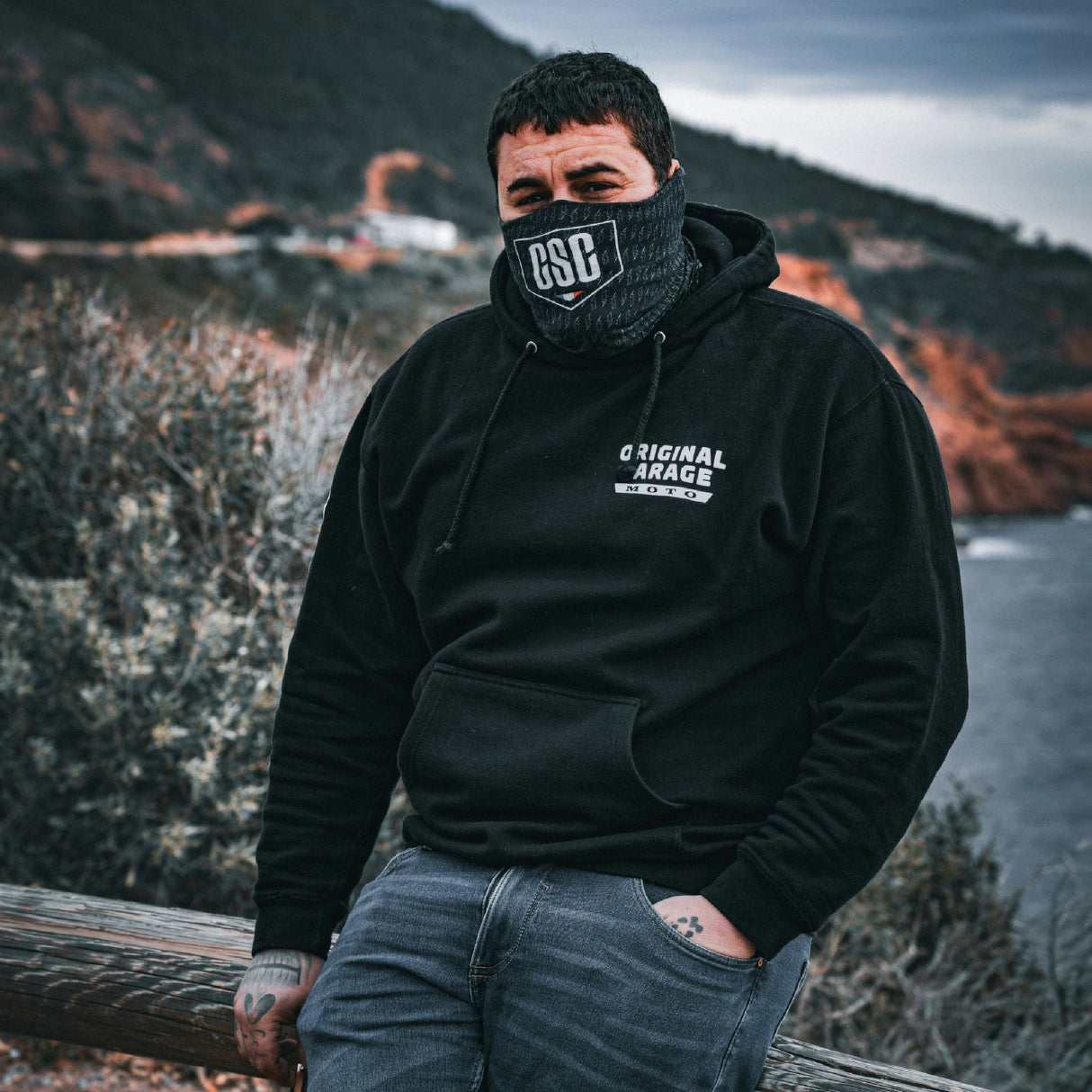 Original Garage Moto Pullover Hoodie - Black