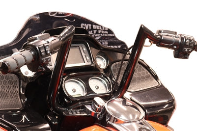Tab Performance Folsom Prison FlexFitment Handlebars | 1.25" Clamping Area - '15-Up Road Glide/'23-Up RG3, Black, 12" 125-2121