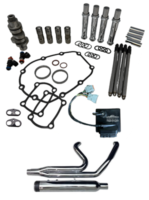 Tab Performance Redline Performance Kit | Milwaukee-Eight Engines - 117, Redline 2-1 System, Black 129-2221