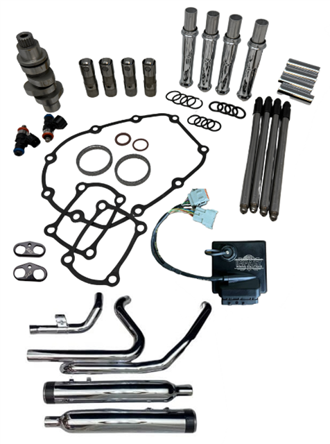 Tab Performance Redline Performance Kit | Milwaukee-Eight Engines - 117, Redline 2-1 System, Black 129-2221