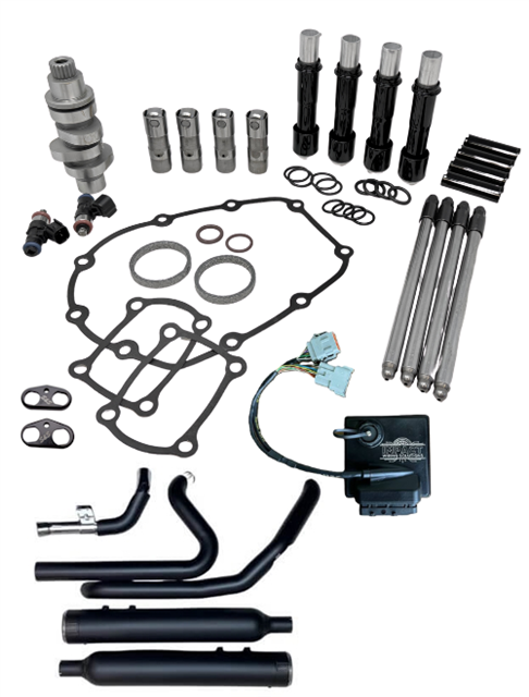 Tab Performance Redline Performance Kit | Milwaukee-Eight Engines - 117, Redline 2-1 System, Black 129-2221