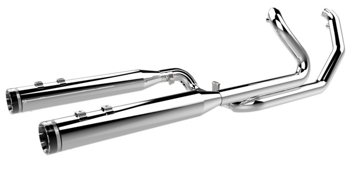 Khrome Werks 2-Into-2 Dominator Exhaust System Chrome FL With 4-1/2" Muffler - 200630 For Harley Touring 2009-2016
