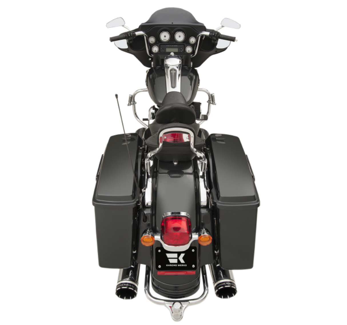 Khrome Werks 2-Into-2 Dominator Exhaust System Chrome FL With 4-1/2" Muffler - 200630 For Harley Touring 2009-2016