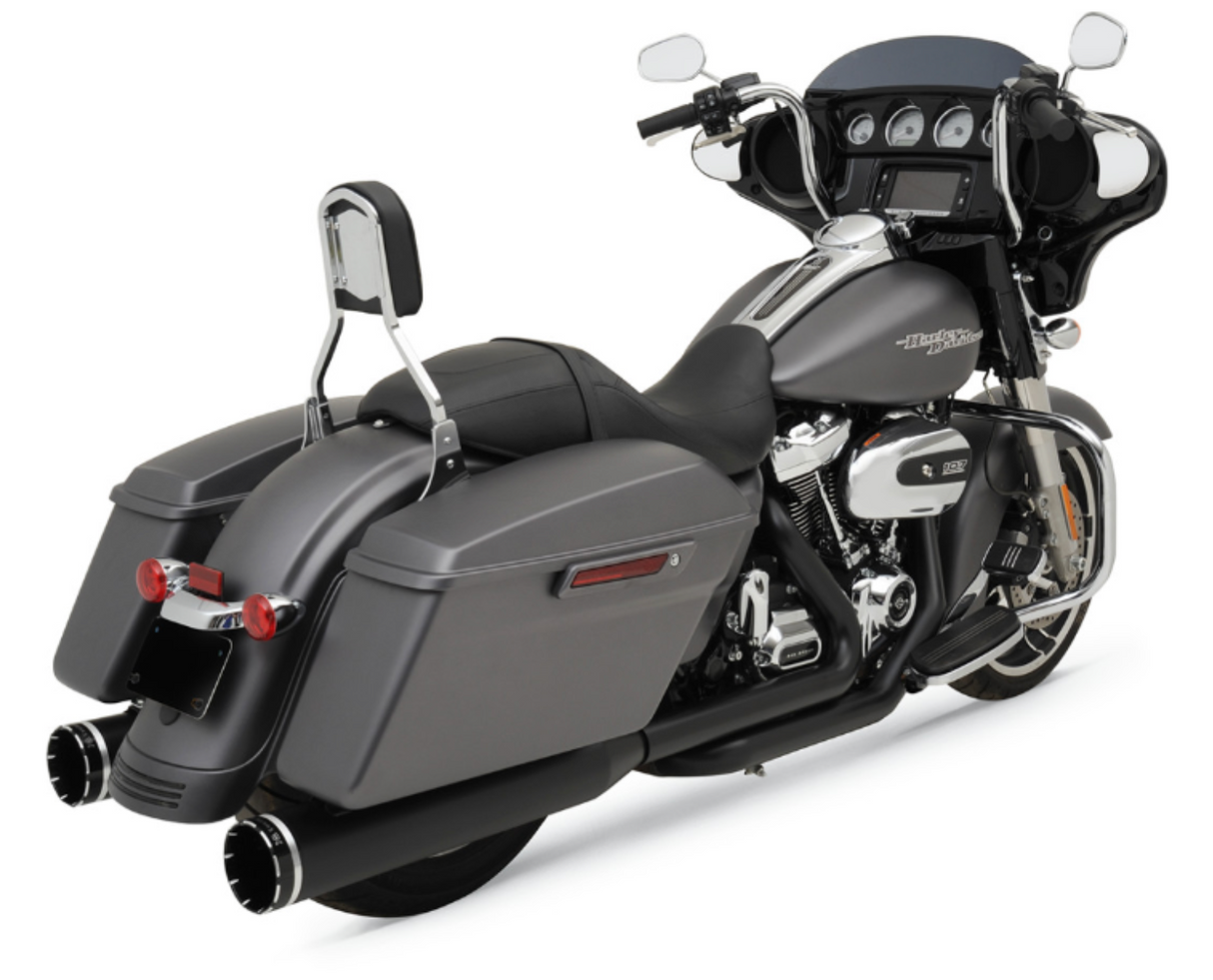 KHROME WERKS 1800-2176 200810A 2-into-2 Dominator Exhaust System with 4-1/2" Mufflers - Black - FL