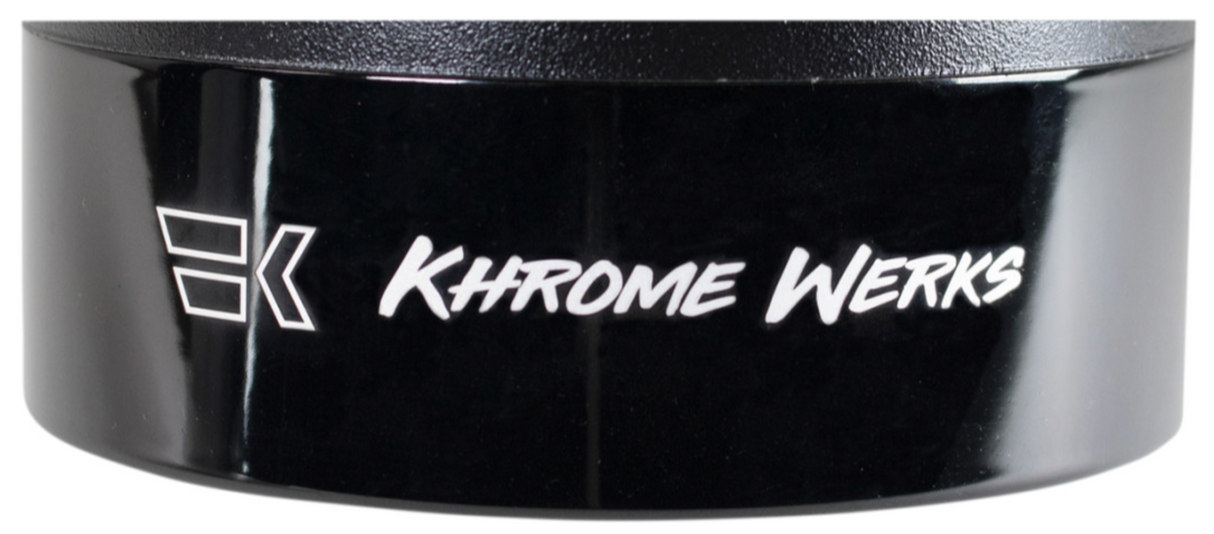 KHROME WERKS 1801-1256 202870 HP-Plus 4.5" Slip-On Mufflers 4.5" Mufflers for Touring - Black with Turbine