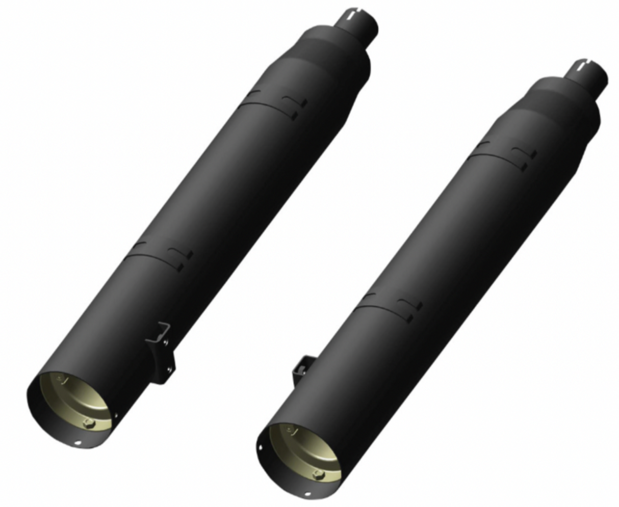 Khrome Werks 4-1/2" War Hammer Mufflers Black - 202225 For Indian 2014-2024