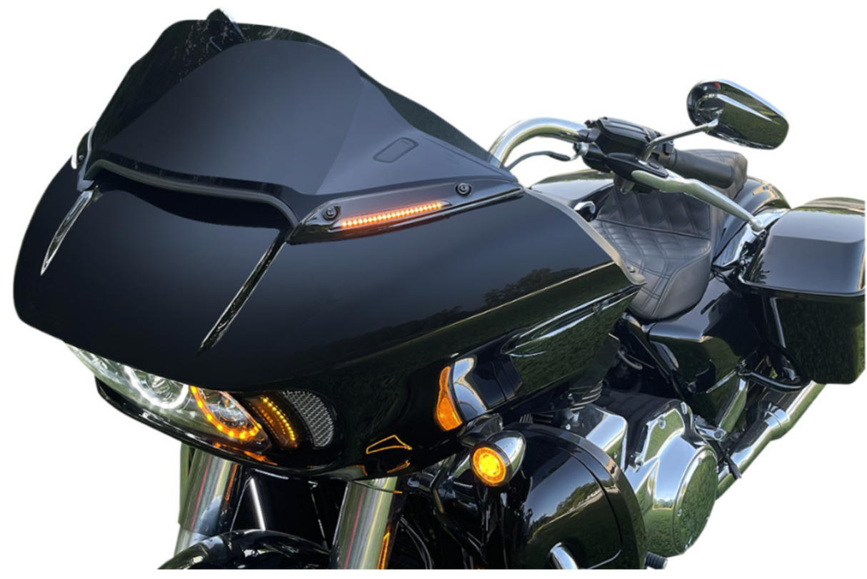 Custom Dynamics Windshield Trim - CD-RG-WT-AW2-B For Harley Road Glide 2015-2025