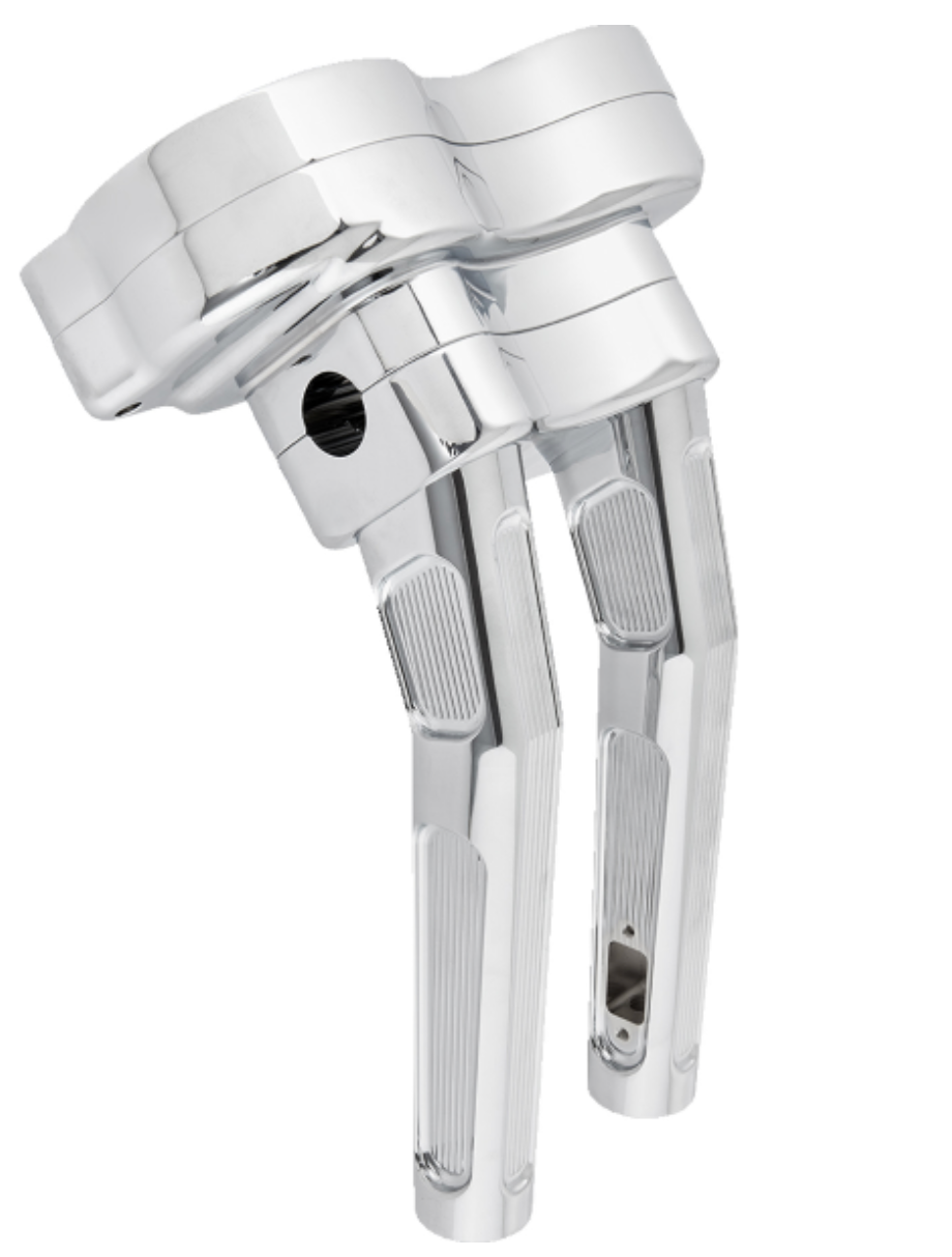Arlen Ness Method Kickback Handlebar Riser 10" Chrome - 520-033 For Harley Touring 2015-2024