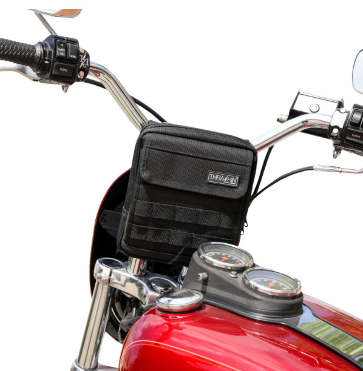 THRASHIN SUPPLY CO. 3510-0180 THB-0020 Slim Handlebar Bag - Black