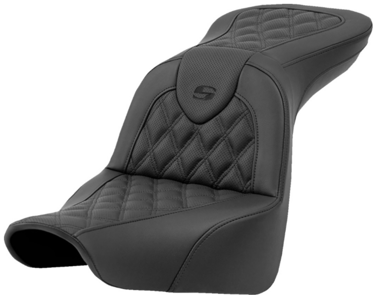 Saddlemen Roadsofa™ Lattice Stitch Seat Without Backrest - 818-29-182 For Harley Softail 2018-2026