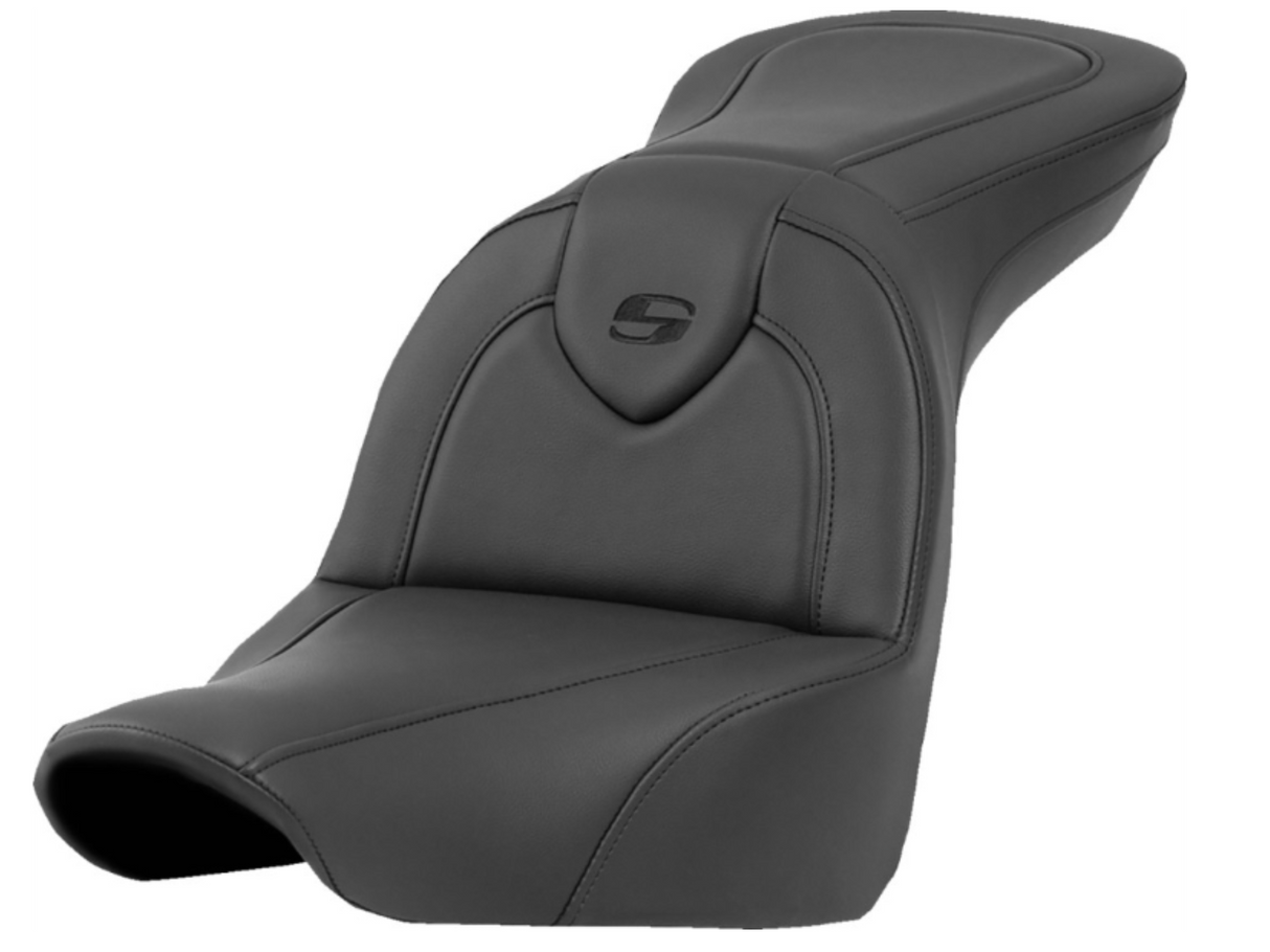 Saddlemen Roadsofa™ Standard Reach Seat Without Backrest Black Stitching - 818-29-187 For Harley Softail 2018-2026