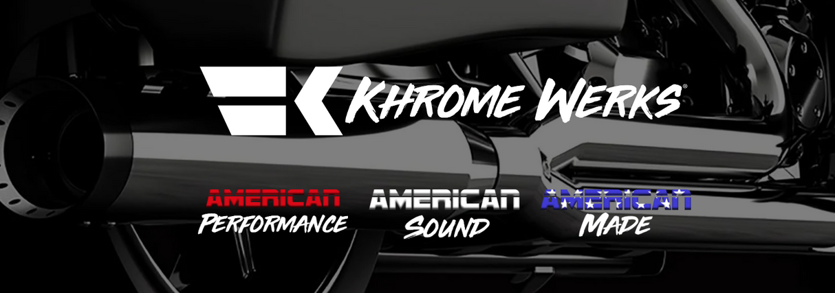 KHROME WERKS 1801-1256 202870 HP-Plus 4.5" Slip-On Mufflers 4.5" Mufflers for Touring - Black with Turbine