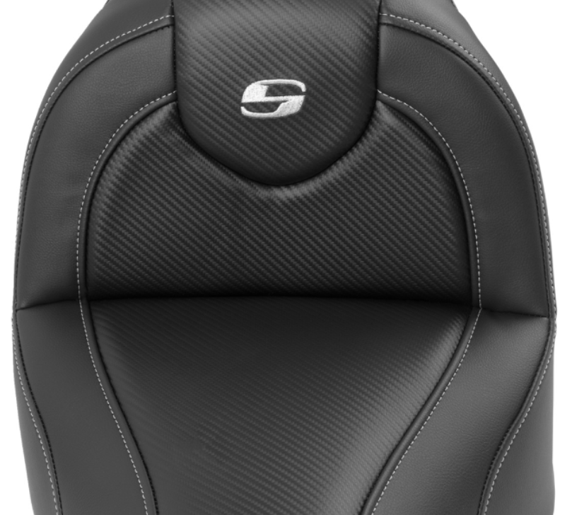 Saddlemen Roadsofa™ Standard Reach Seat With Backrest Carbon Fiber Fxbr S - 818-31-185BR For Harley Softail 2018-2020
