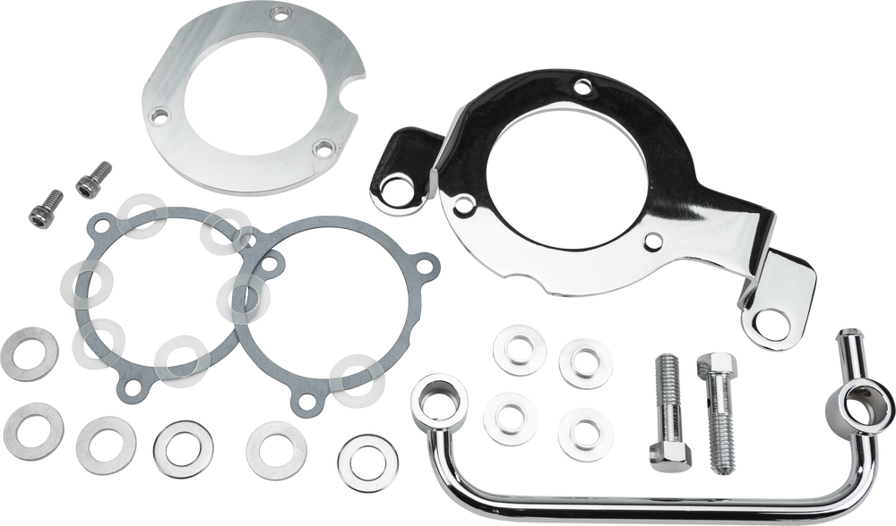 Harddrive Complete MNT Kit Breather Tube Chrome M8 (EX 23 CVO) - 120426 For Harley Motorcycles 2017-2018