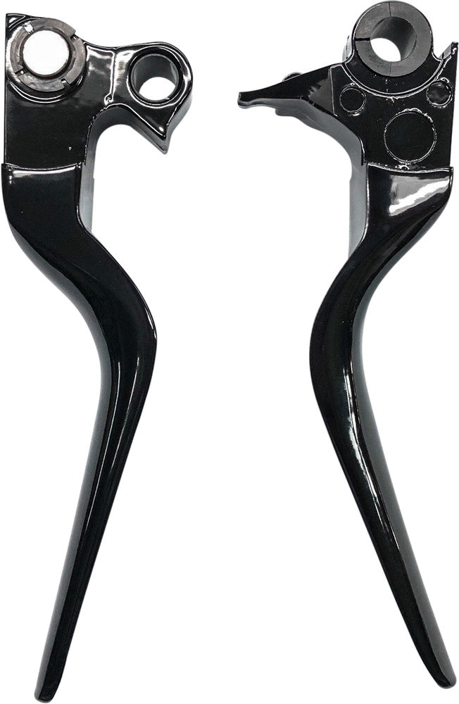 Harddrive 053324 LSR Lever SET Chrome BIG Twin With Cable Clutch For Harley Motorcycles 1996-2006