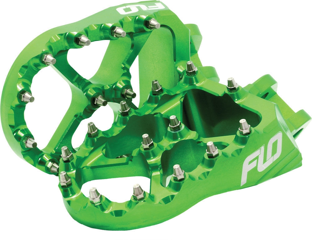 Flo Motorsports 122-8015 FPEG-792G PRO SERIES FOOT PEGS GREEN