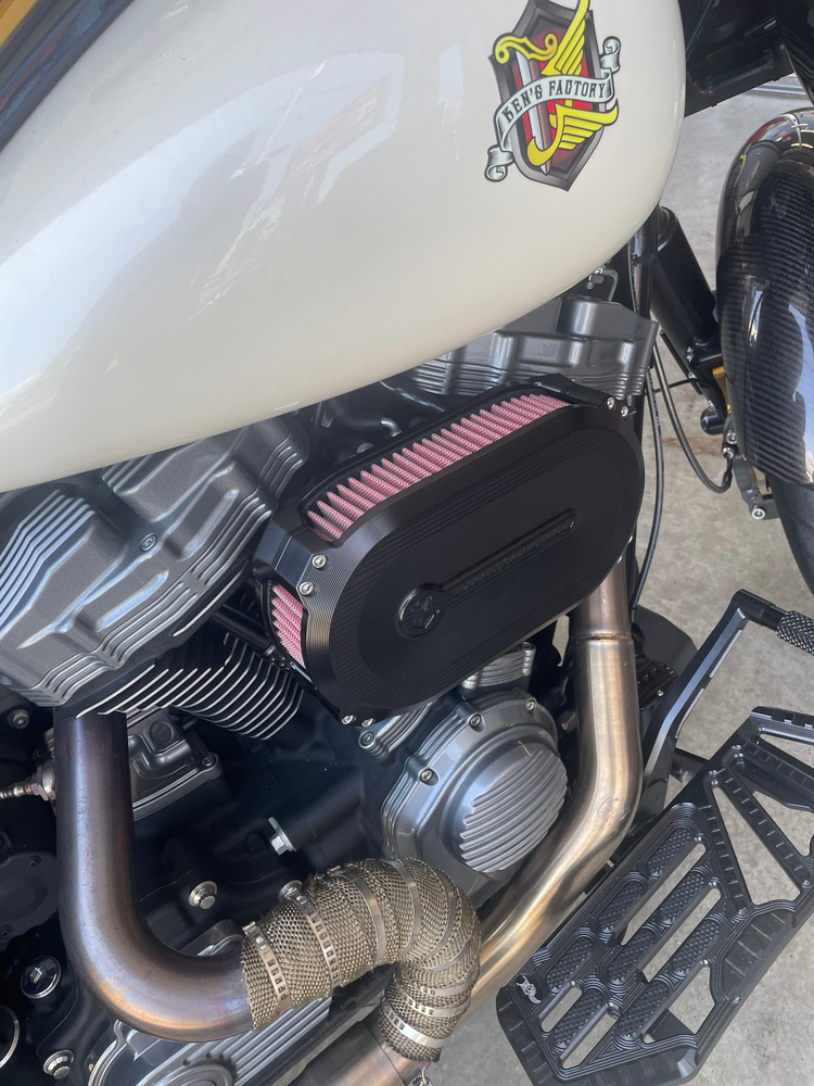 Kens Factory NL TC Air Cleaner Black - NXT-04B For Harley Touring 2008-2016