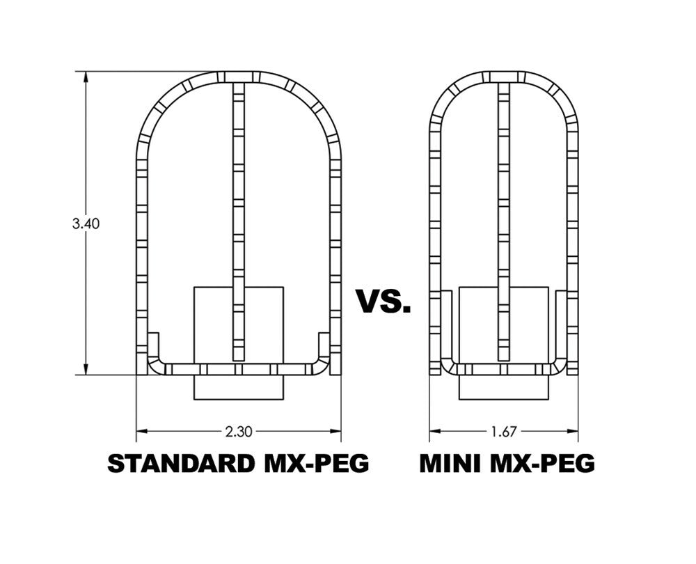 Burly Brand MX Style Mini Footpegs Black - B13-1010B For Harley Motorcycles 1997-2024 | Yamaha Watercraft 1998-2004