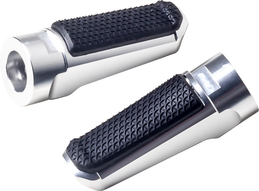 Puig Hi-Tech Parts Footpegs Sport Silver - 7318P For Ducati Motorcycles 2008-2020 | Honda Motorcycles 2000-2021 | Triumph Motorcycles 2008-2021