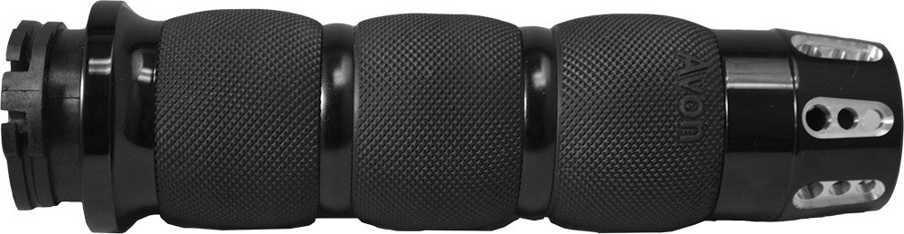 Avon Air Cushion Grips Gatlin Black - AIR-90-ANO-GAT For Harley Motorcycles 1984-2018