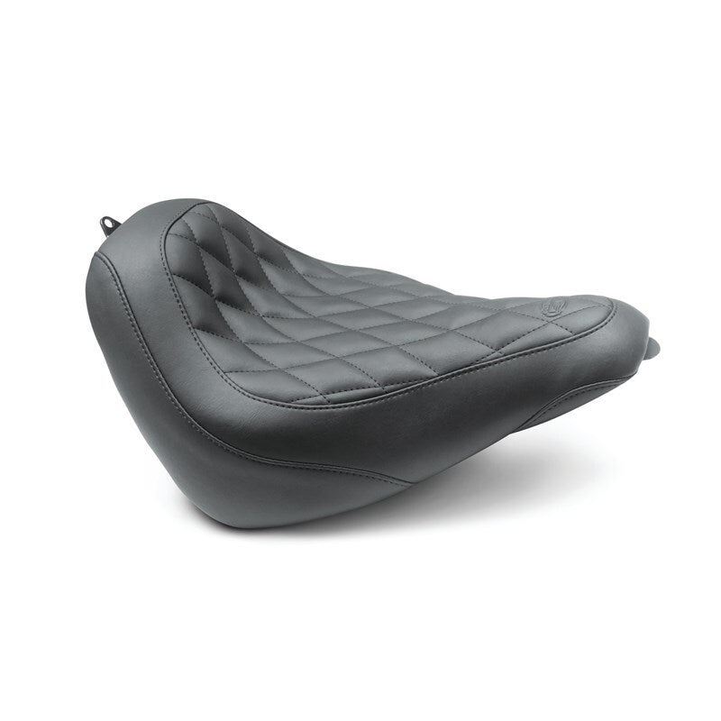 Mustang Motorcycle Mustang Slim Wide Tripper Solo Seat Diamond Stitch Black - 83047 For Harley Softail Slim 2018-2021