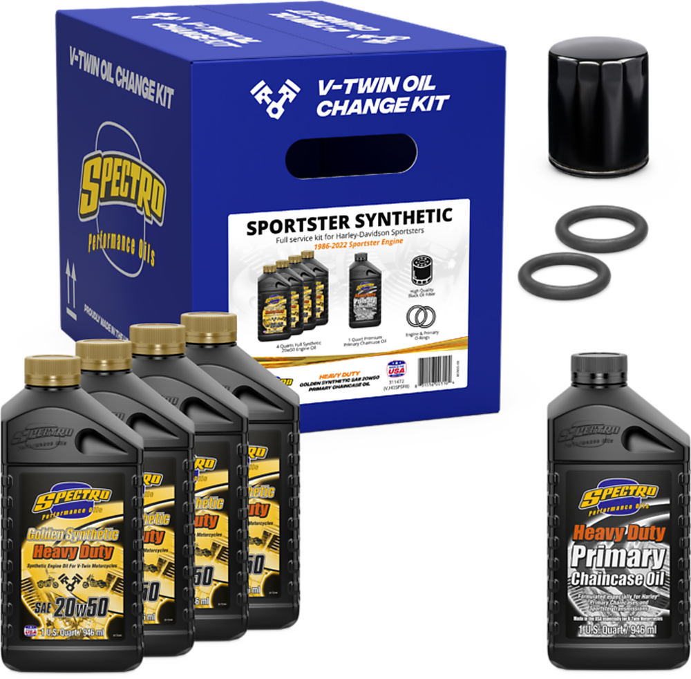 Spectro V-Twin Full OIL Service Kit XL Synthetic - 311472 For Harley Sportster 1986-2022