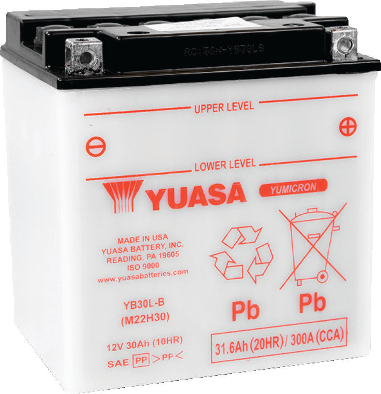 Yuasa Battery YUAM22H30TWN Yuasa YB30L-B Yumicron CX 12-Volt Battery