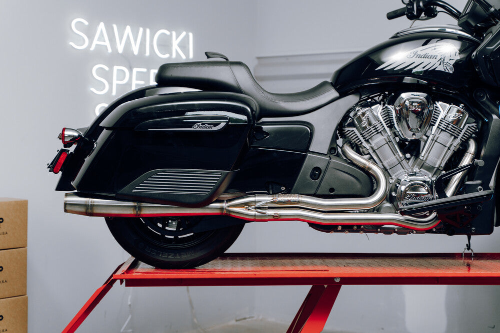 Sawicki Indian Challenger Full Length Cannon Brushed SS For Indian Challenger Limited 2022