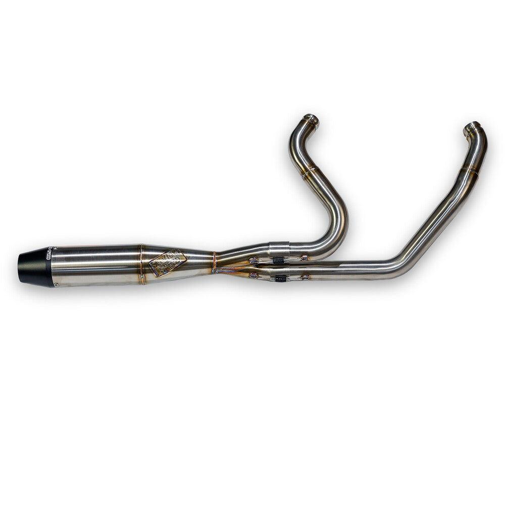 Sawicki Intmdtr M8 FLT MID Brushed SS With Black END CAP For Harley Touring 2017-2026
