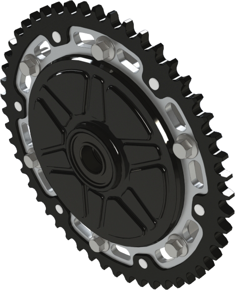 Supersprox Cushdrive Conversion 51T Sprocket Black SIL Black - KIT_227-725:51 For Harley Touring 2009-2026