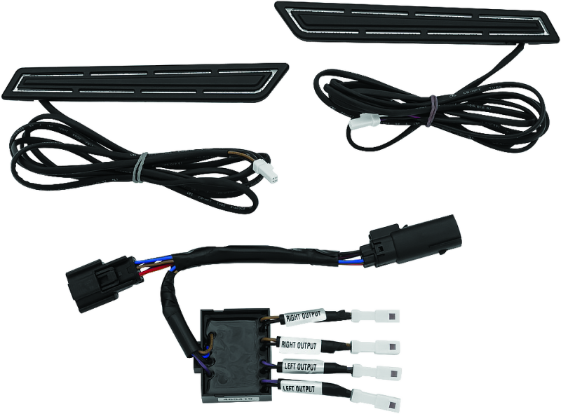 Kuryakyn 5477 LED Saddlebag Hinge Accents Black