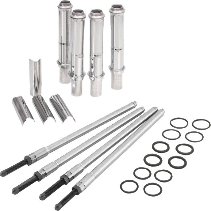 Rocket Performance Garage Llc 276-02054 6-6005 SPEEDY PUSHROD KIT W/COVERS CHROME, M8 17-24 (EXC.VVT)