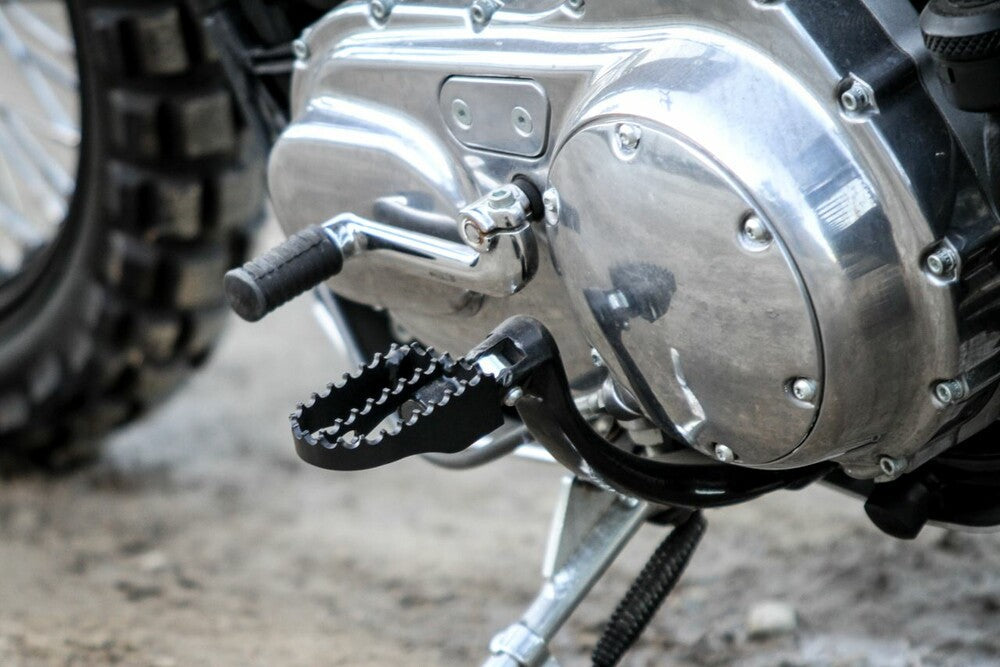 Burly Brand MX Style Footpegs Black - B13-1009B For Harley Motorcycles 1997-2024 | Yamaha Watercraft 1998-2004