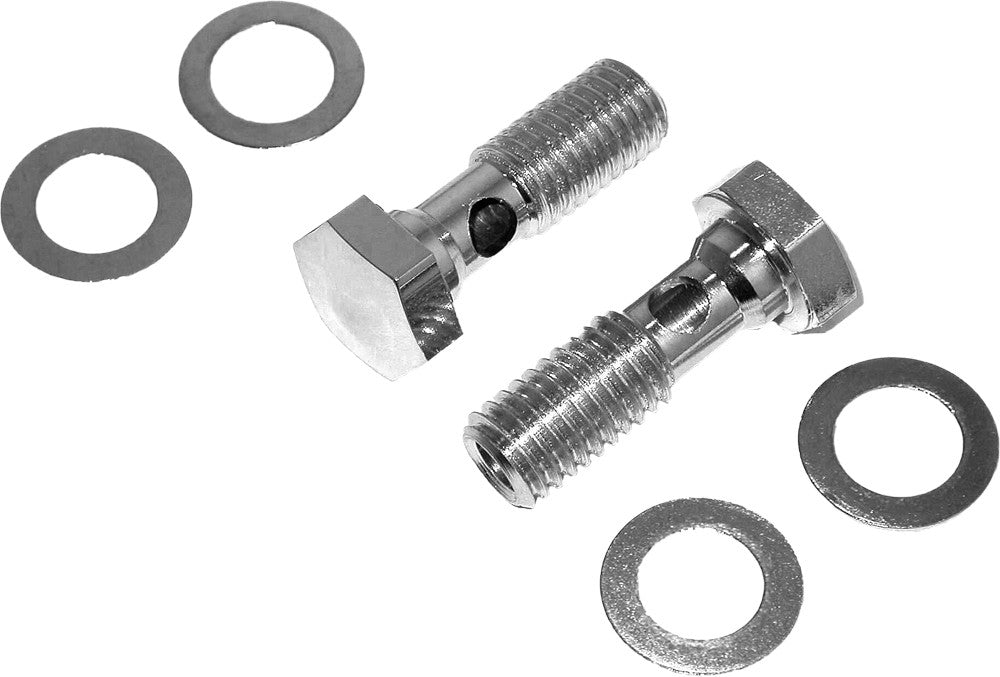 Harddrive Breather Bolts Chrome Pair EVO Bigtwin, XL - 120231 For Harley Motorcycles 1992-1999