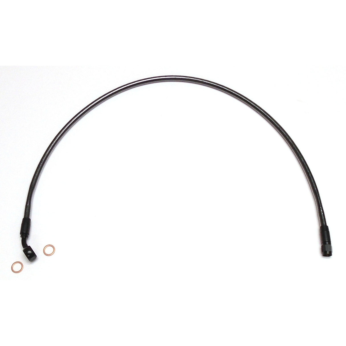 MAGNUM SHIELDING 1742-0488 47137 Alternate Length Designer Series Braided Non-ABS Front Upper Brake Line Kit - 10 mm-35° - 37" - Black Pearl