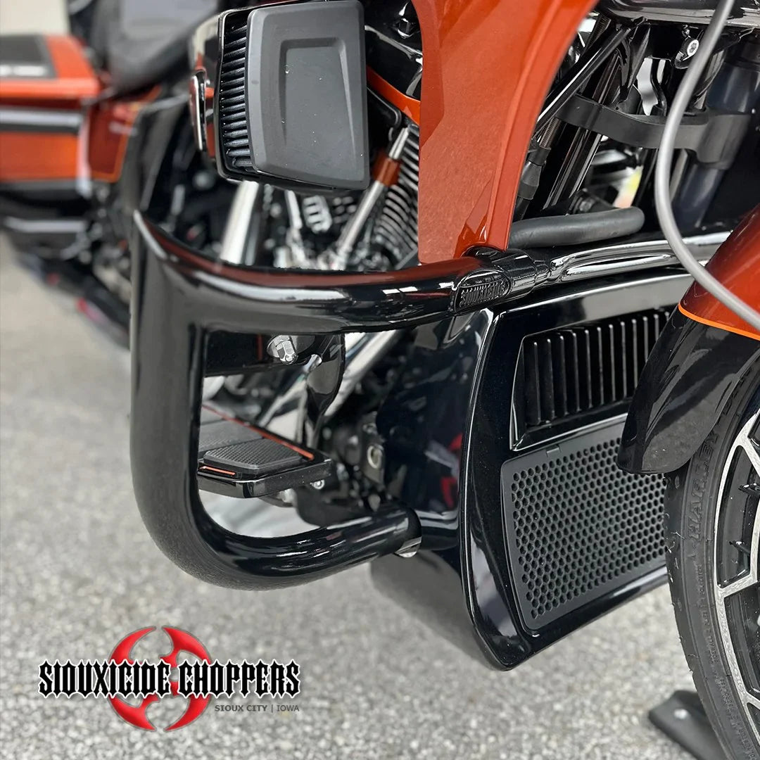 Siouxicide Choppers Chopped Engine Guard Villain Black For Harley Street Glide 2015-2023